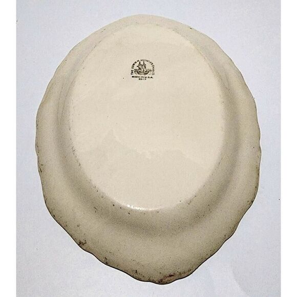 Vintage Knowles Serving Platter Semi Vitreous Circa Porcelain 1940 (Made In USA) - Picture 6 of 7